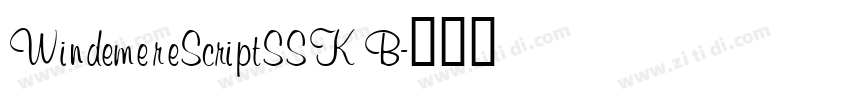 WindemereScriptSSK B字体转换